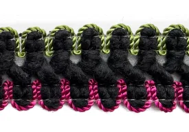 1 1/8" Loopy Pink 'N Pickle Scalloped Trim (Made in USA)