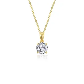 1 CTW 4-Prong Solitaire Necklace