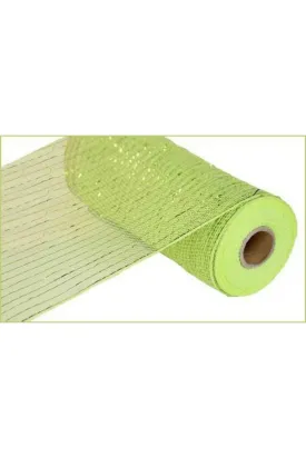 10" Poly Deco Mesh Ribbon: Metallic Apple and Lime Green