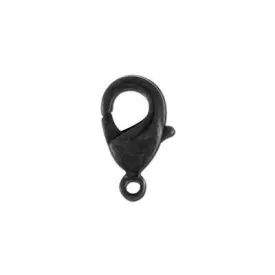 12mm Matte Black Plated Lobster Claws