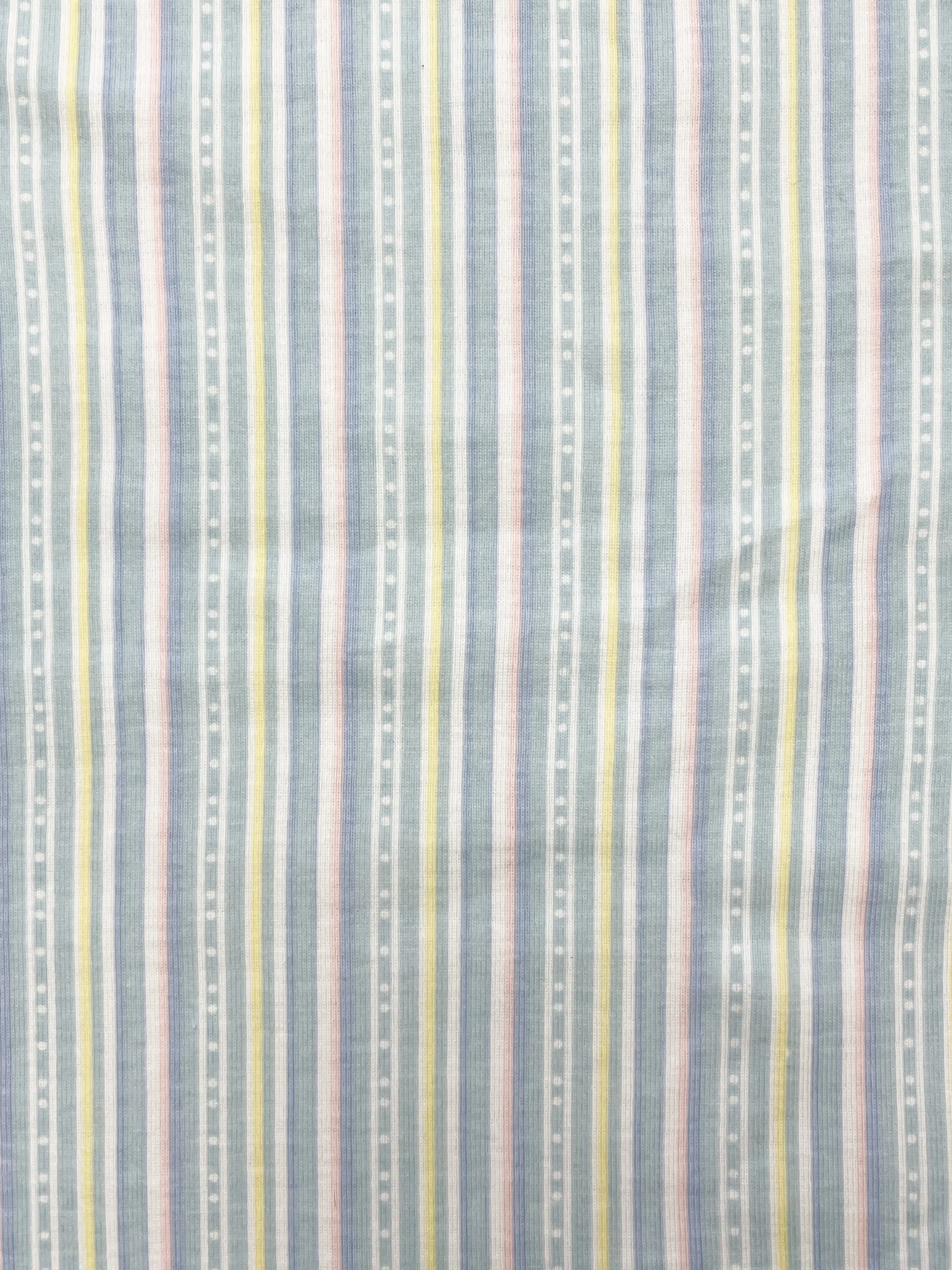 2 7/8 YD Poly/Cotton Knit - Blue, Pink, Yellow, and White