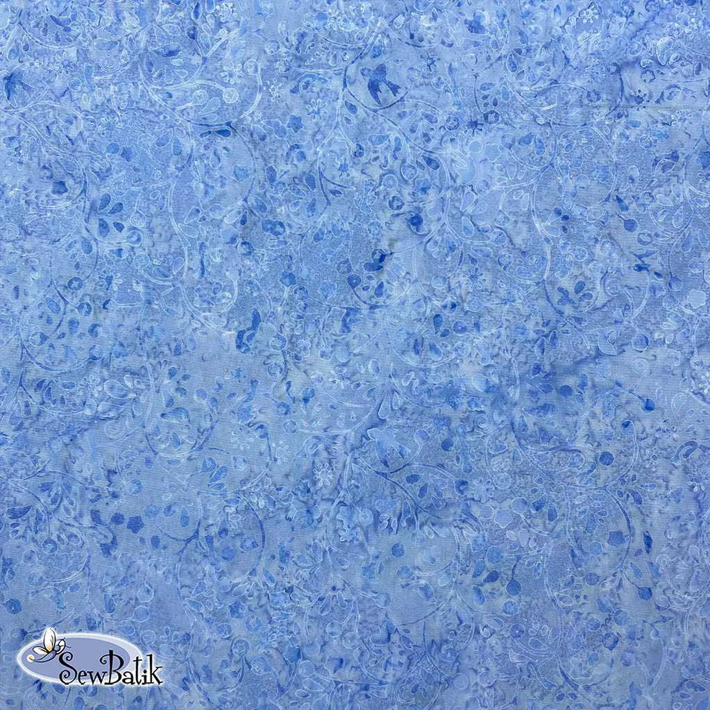 57" Batik Canvas (5oz) - Flock Together - Cerulean