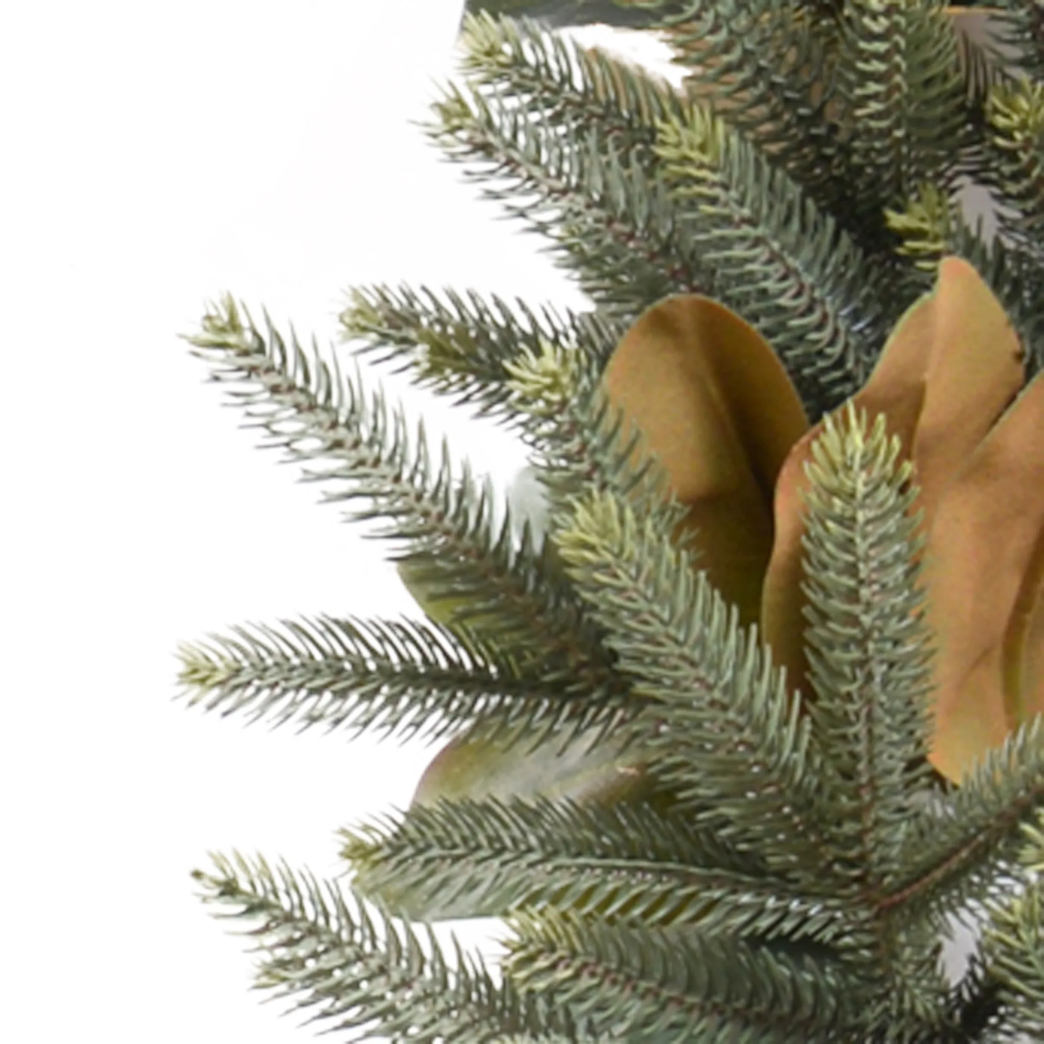 6' Faux Magnolia & Fir Garland