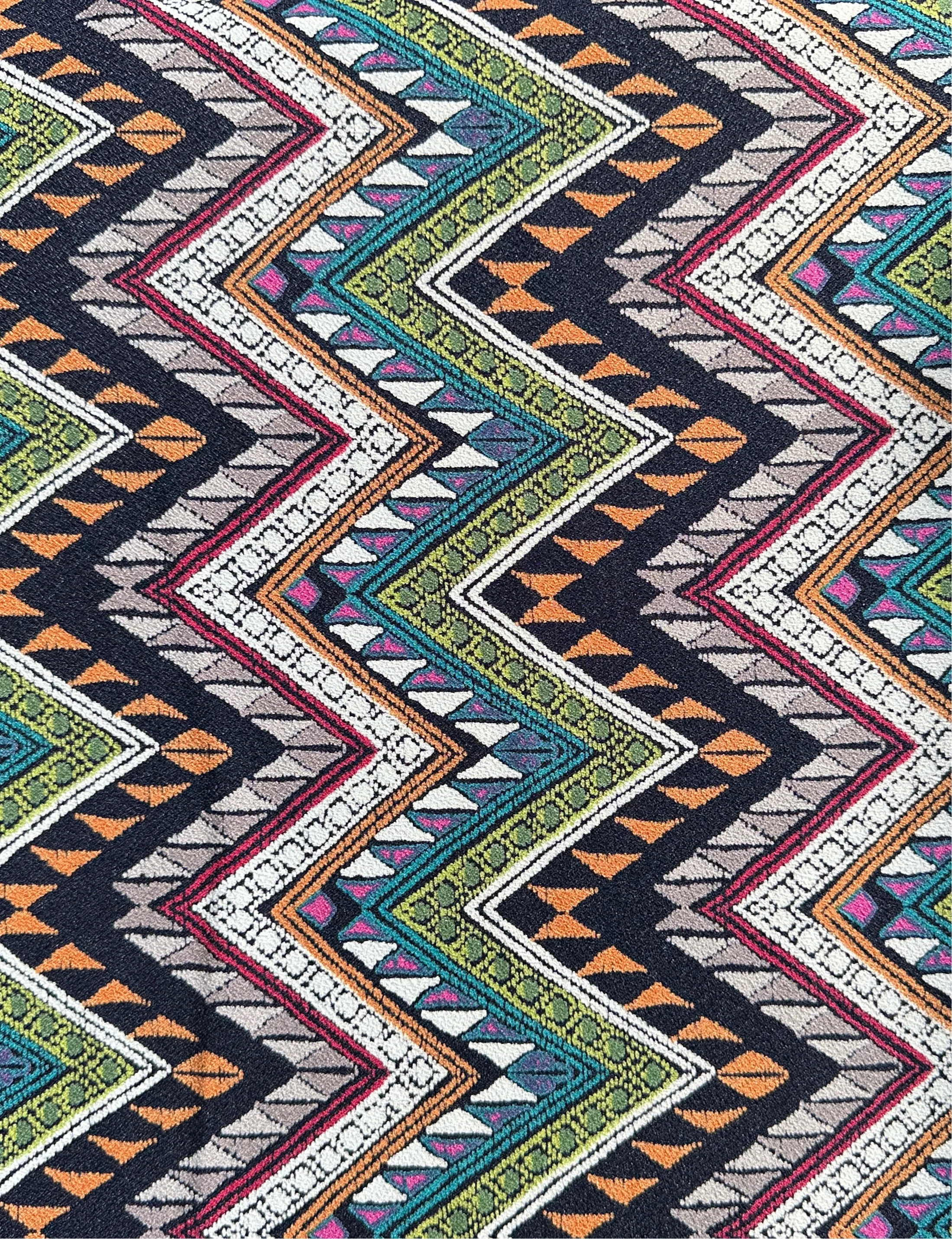 60" Rainbow Colorful Abstract Designed Woven Fabric By the Yard