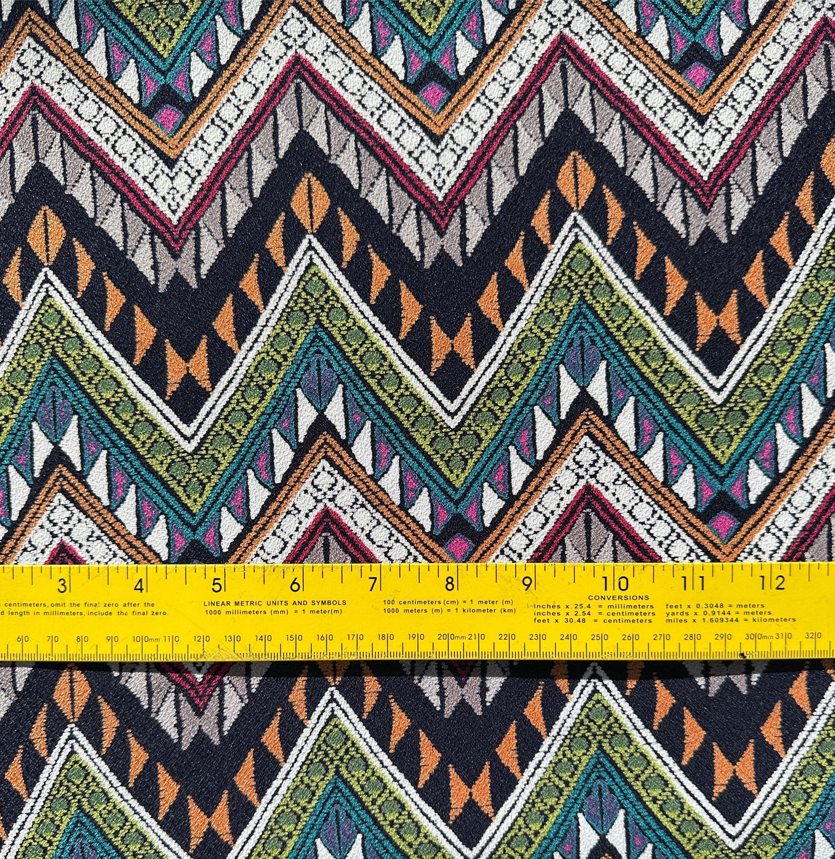 60" Rainbow Colorful Abstract Designed Woven Fabric By the Yard