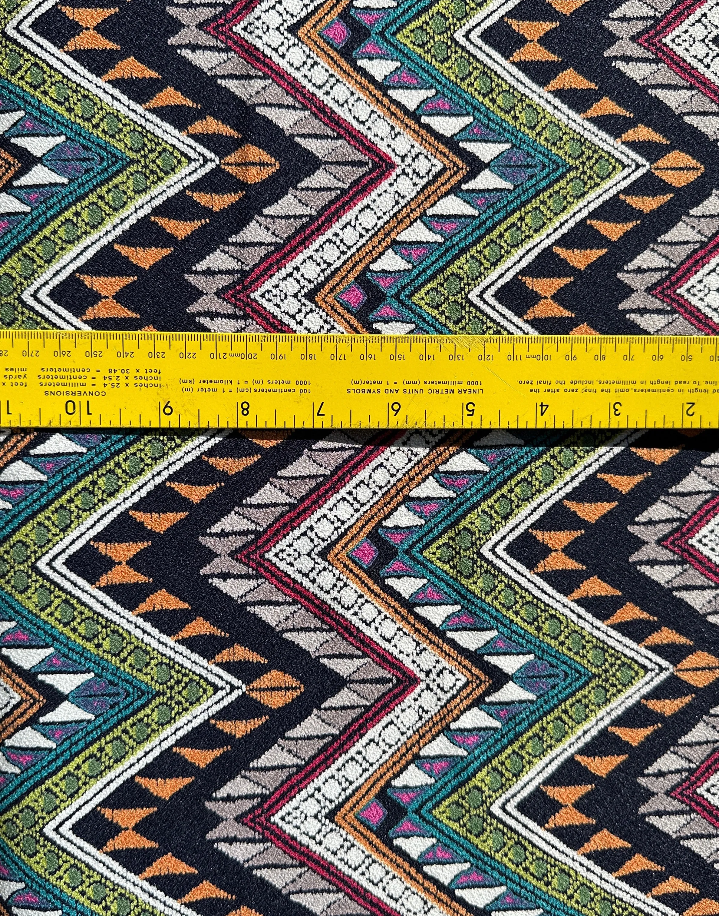 60" Rainbow Colorful Abstract Designed Woven Fabric By the Yard