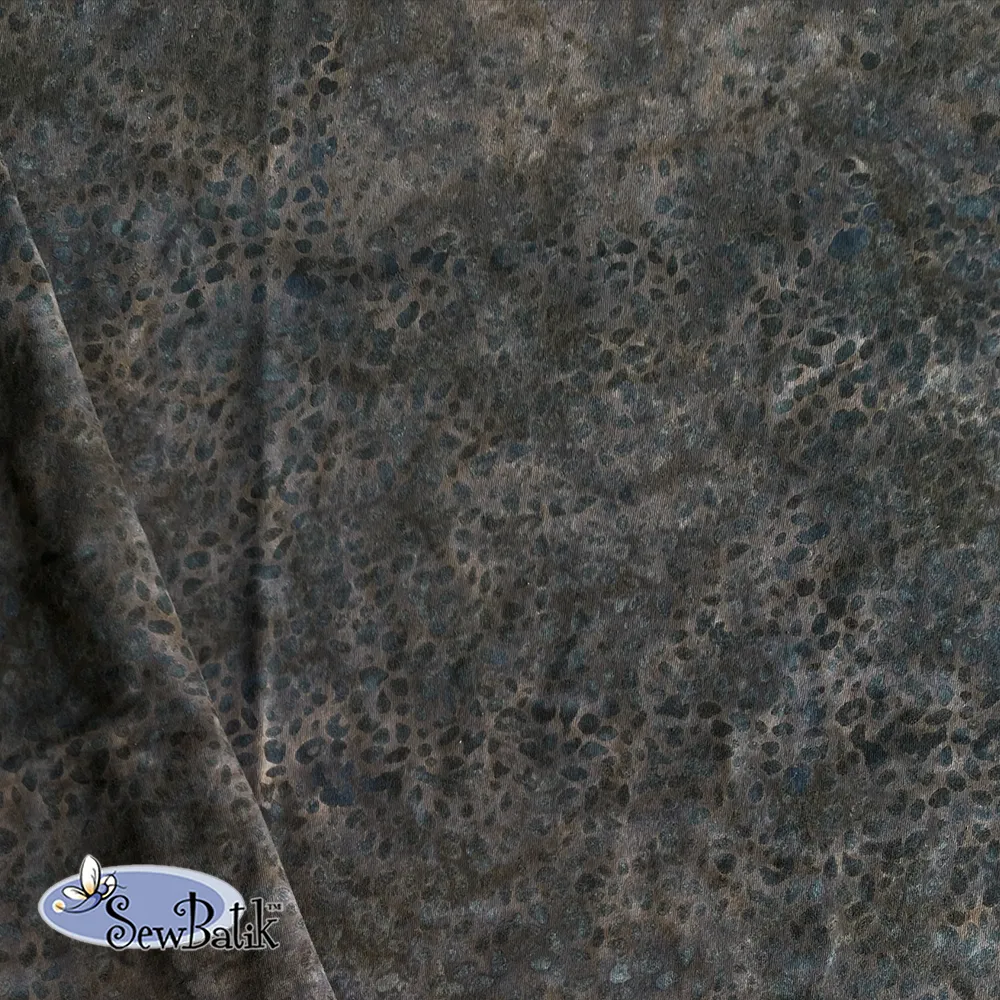 72" Cotton Jersey Knit - Animal Skin - Charcoal [ 46" CUT ONLY ]