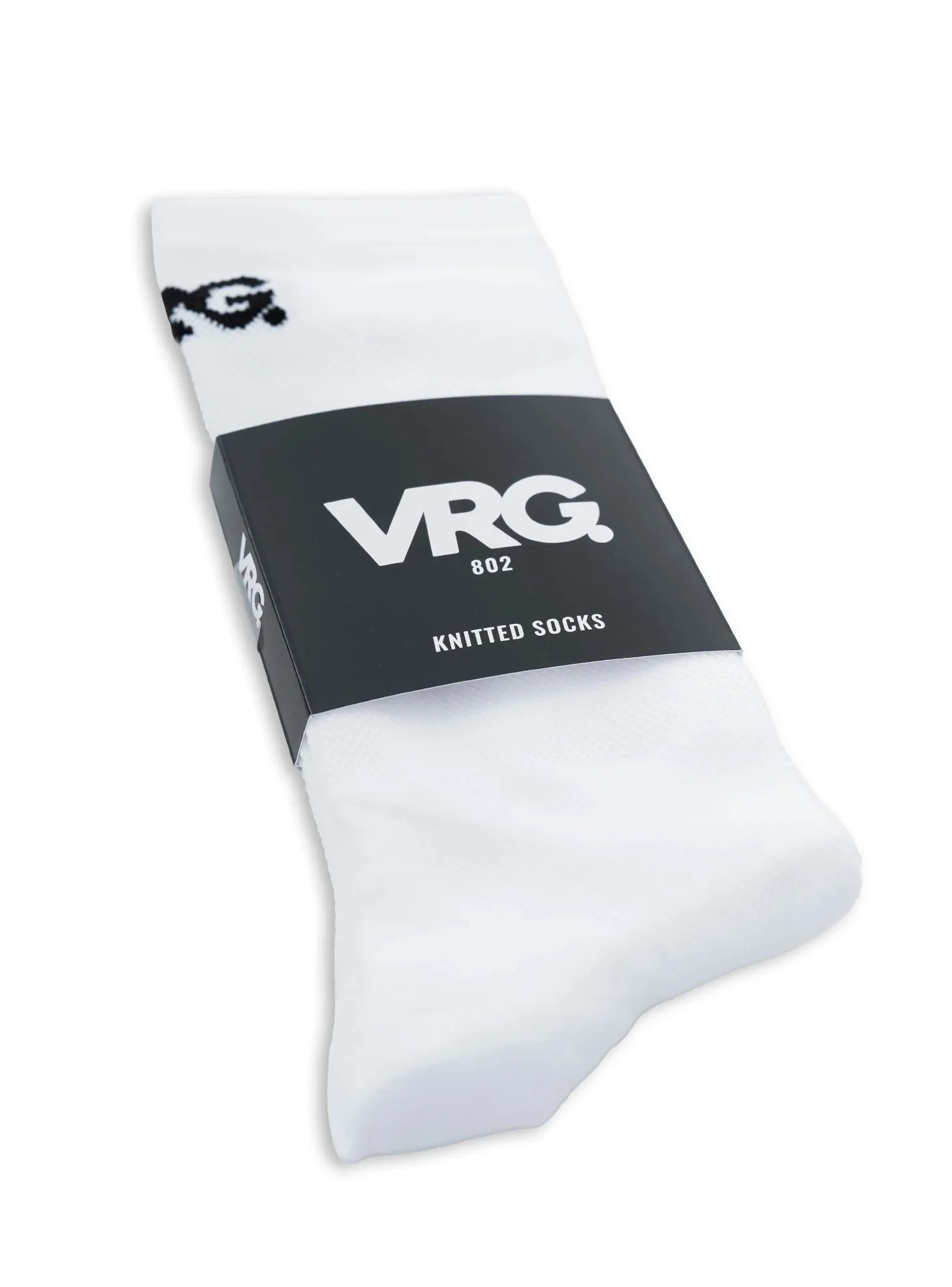 802 VRG SOCKS LOGO WHITE
