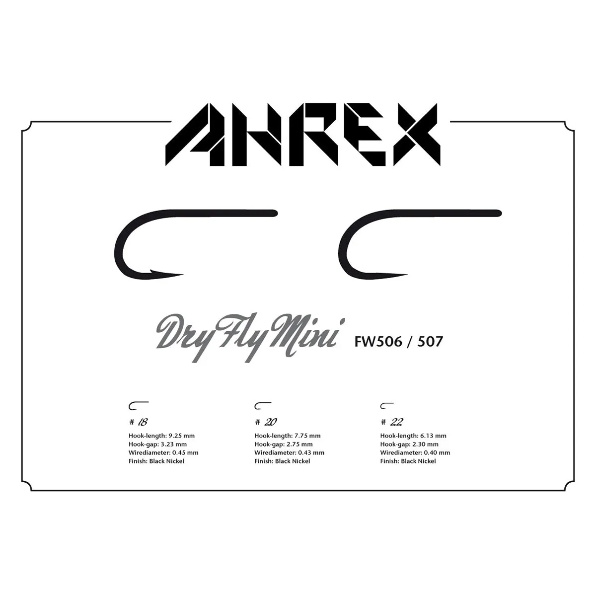 Ahrex FW 507 Dry Fly Mini Hook Barbless