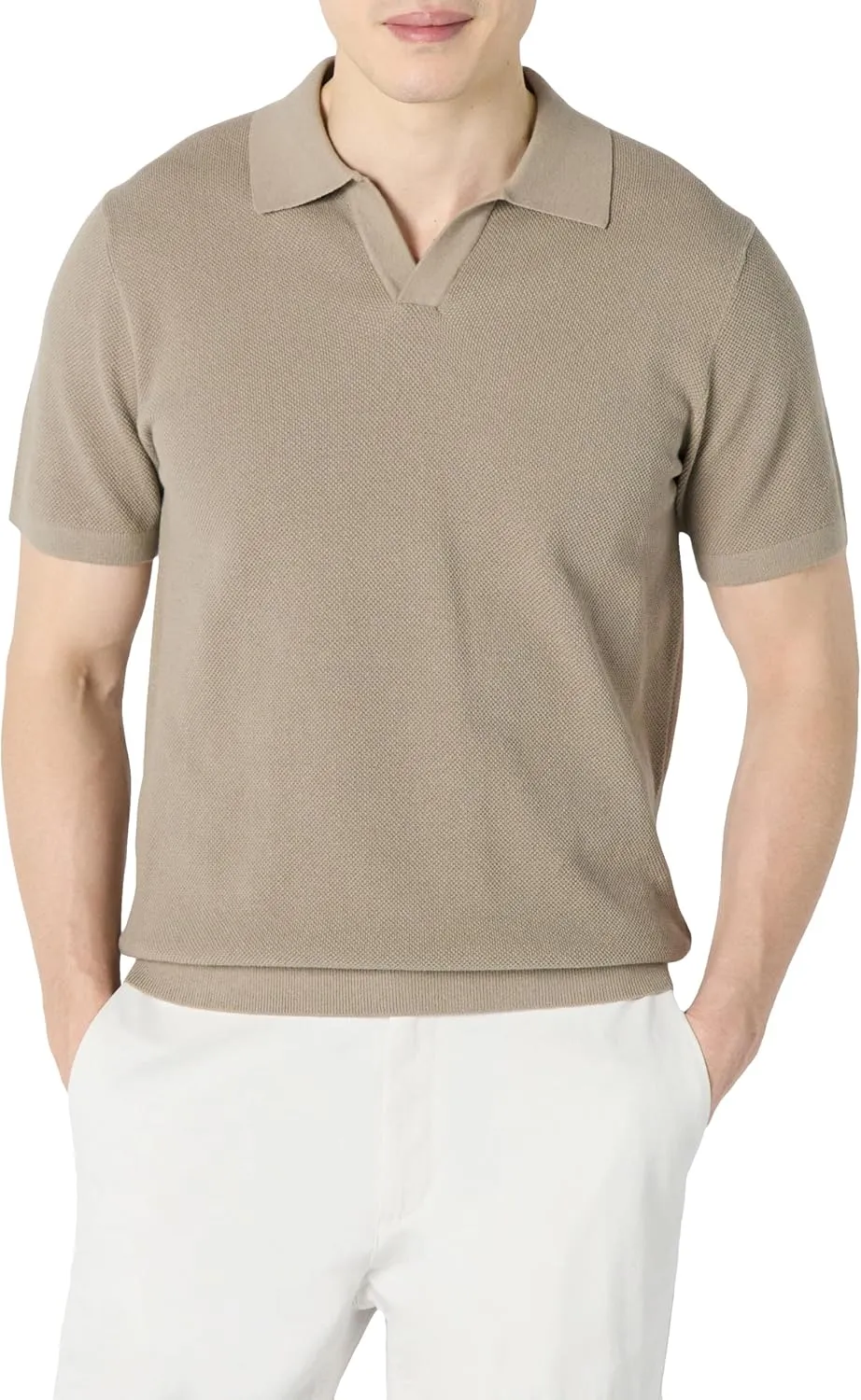 Amazon Essentials Men's Regular-Fit Short-Sleeve Knit Polo Sweater