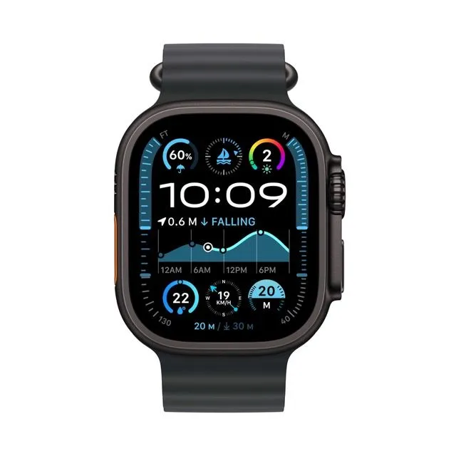 Apple Watch Ultra 2 GPS   Cellular, 49mm Black Titanium Case with Black Ocean Band