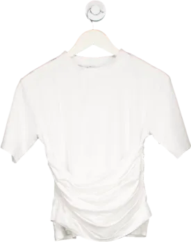 ASOS White Ruched T-Shirt UK S