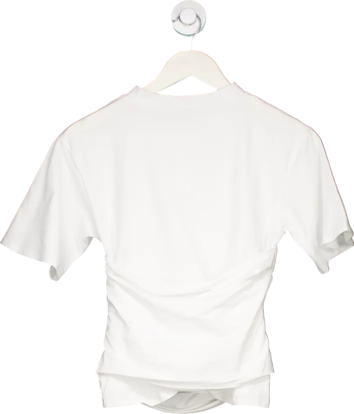 ASOS White Ruched T-Shirt UK S