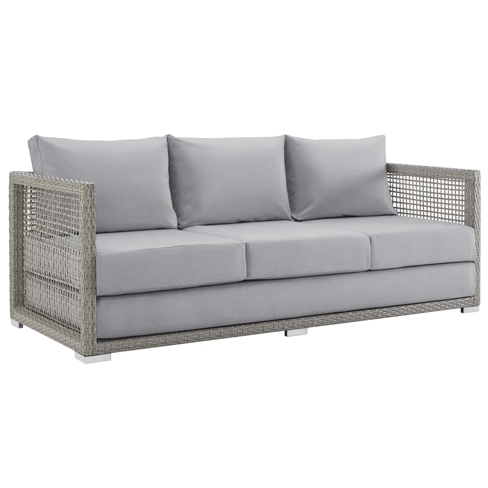 Aura 4 Piece Outdoor Patio Wicker Rattan Set by Modway