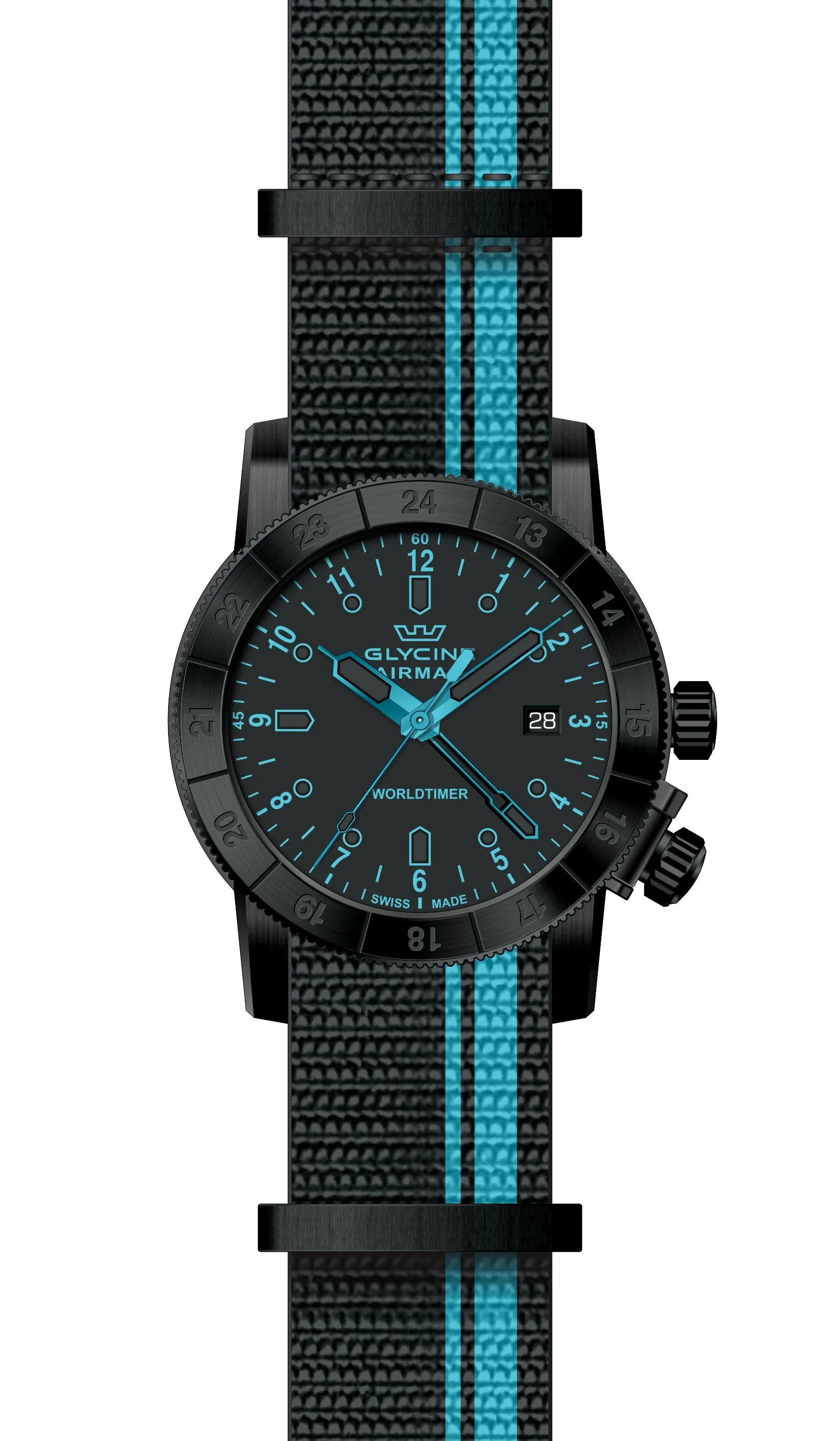 Band for Glycine Airman 42 Dual Time Quartz GL1026
