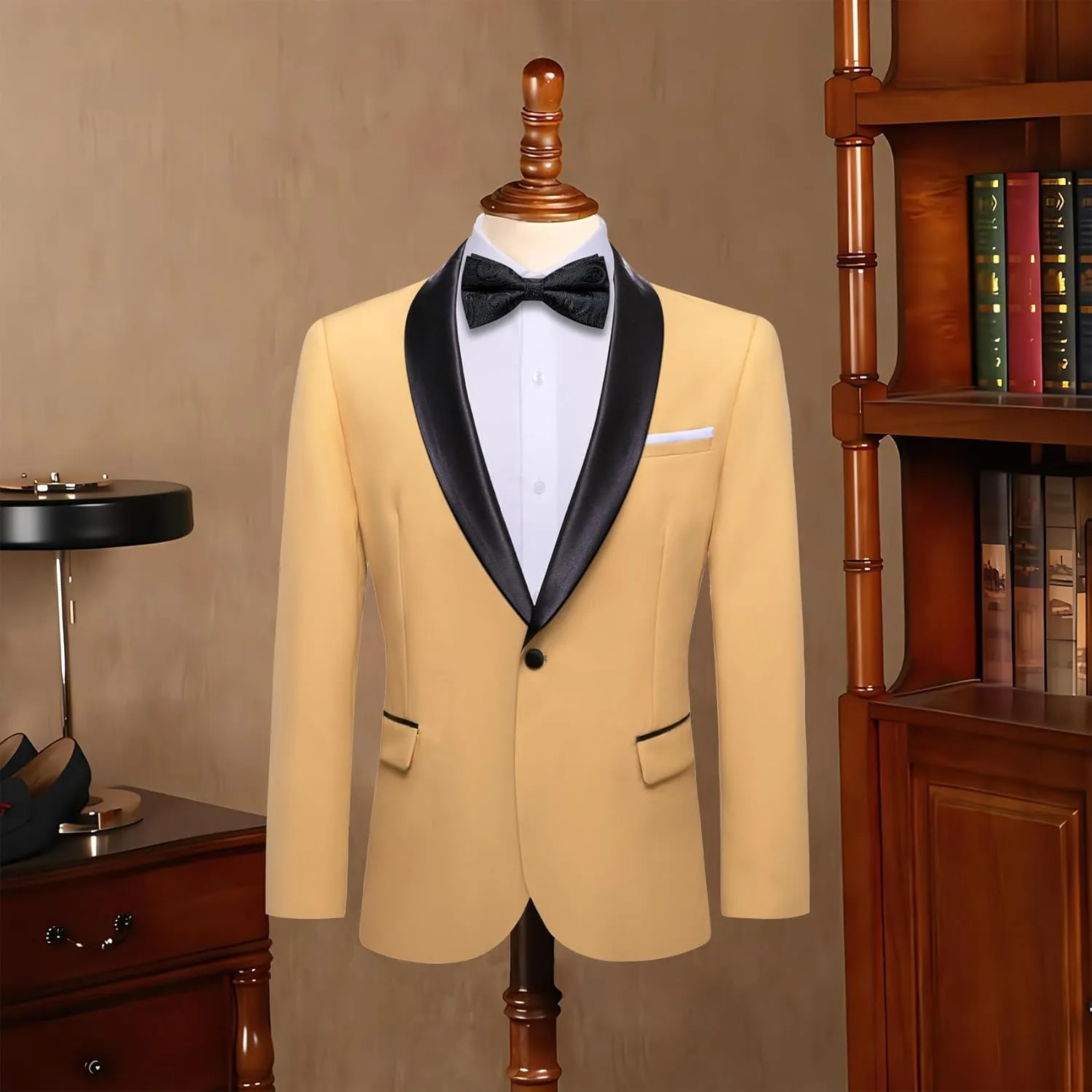 Barry.Wang Blazer for Men Paisley Sport Coat Lightweight Suit Jacket Regular Tuxedo Flower Mardi Gras Carnival Gift