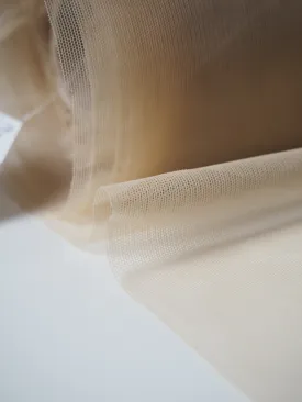 Beige Fine Stretch Mesh