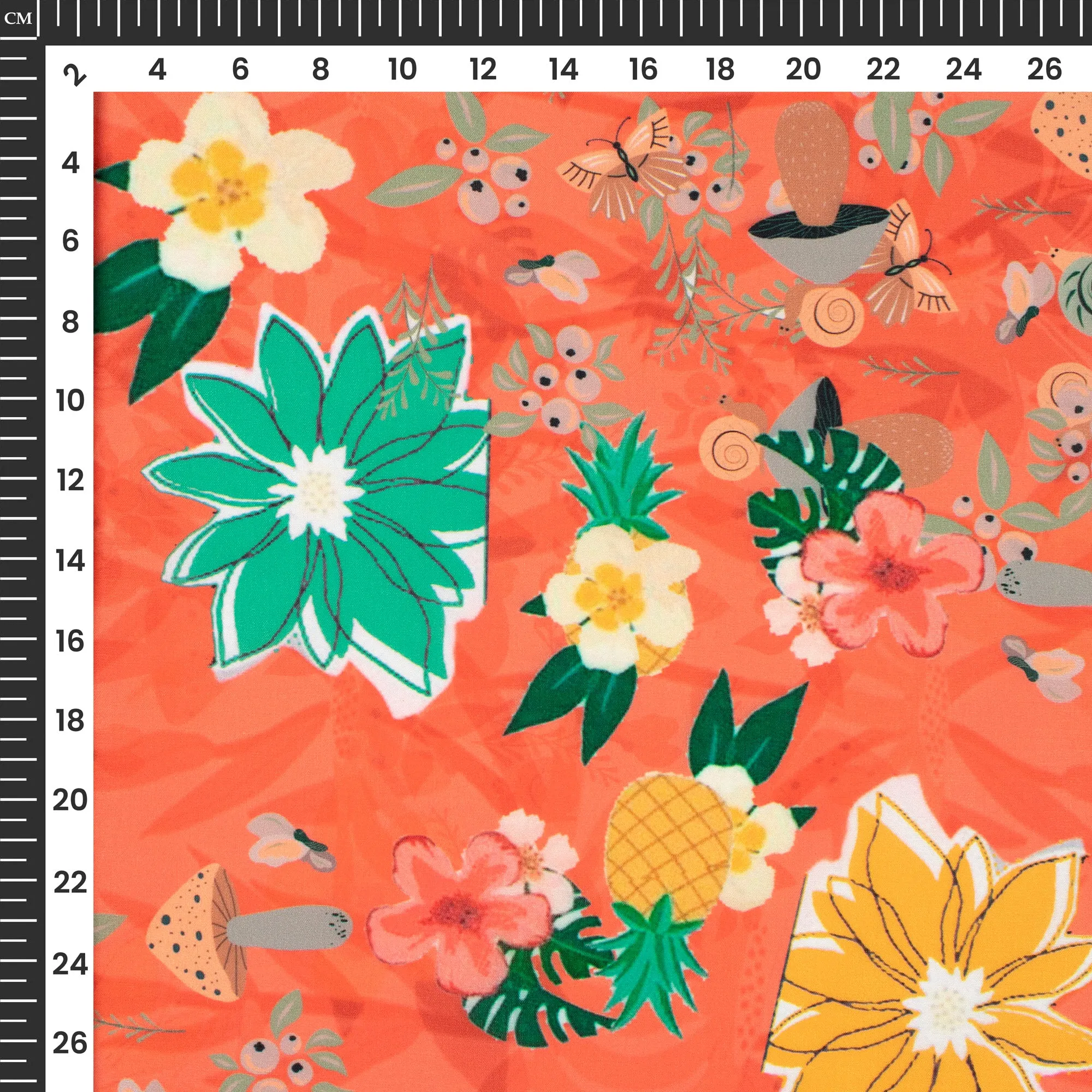 Bestselling Abstract Floral Digital Print Muslin Fabric