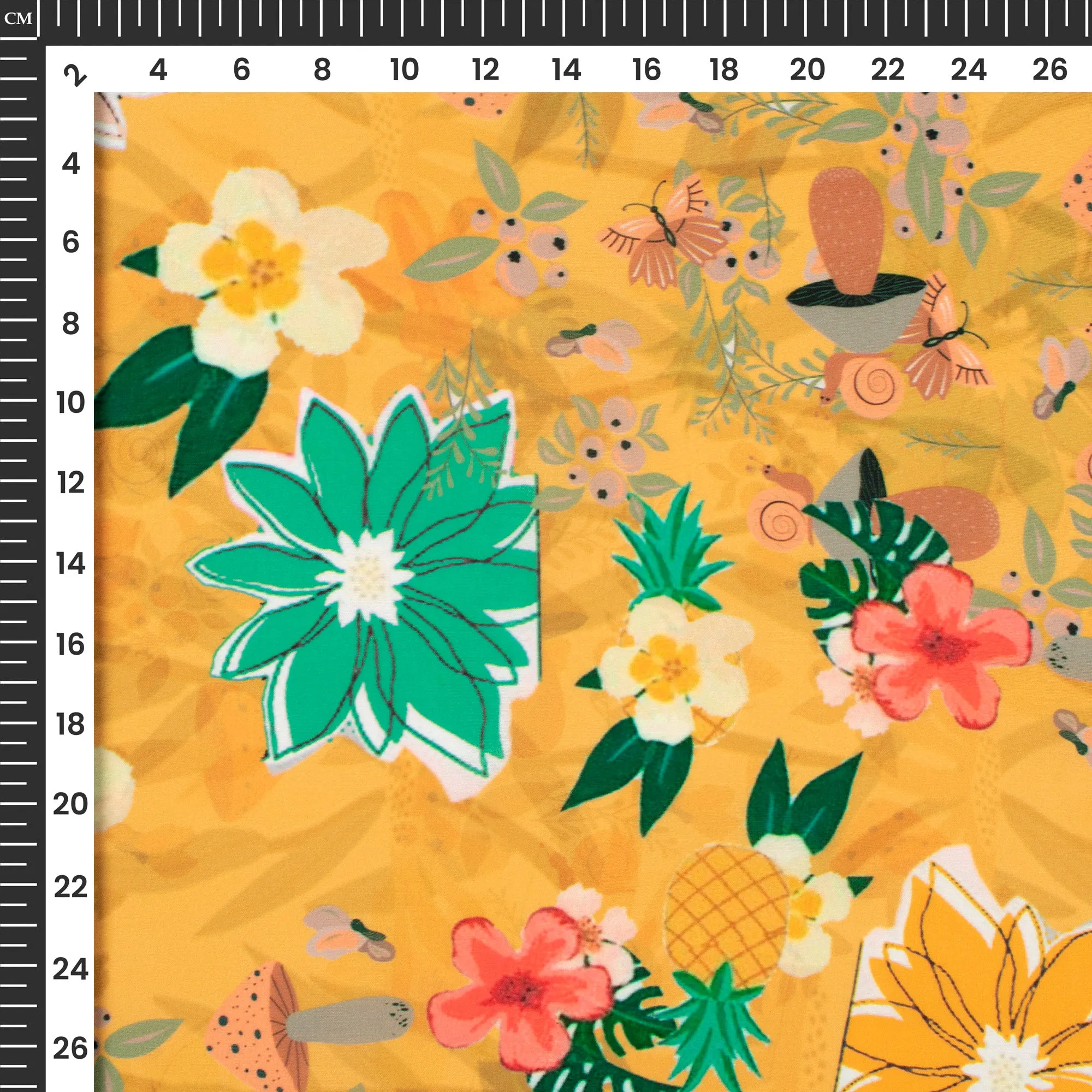 Bestselling Abstract Floral Digital Print Muslin Fabric
