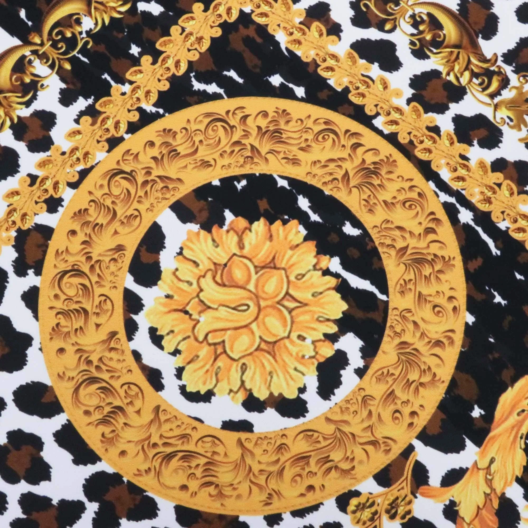 Black and White Fashion Designed Printed Polyester