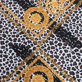 Black and White Fashion Designed Printed Polyester