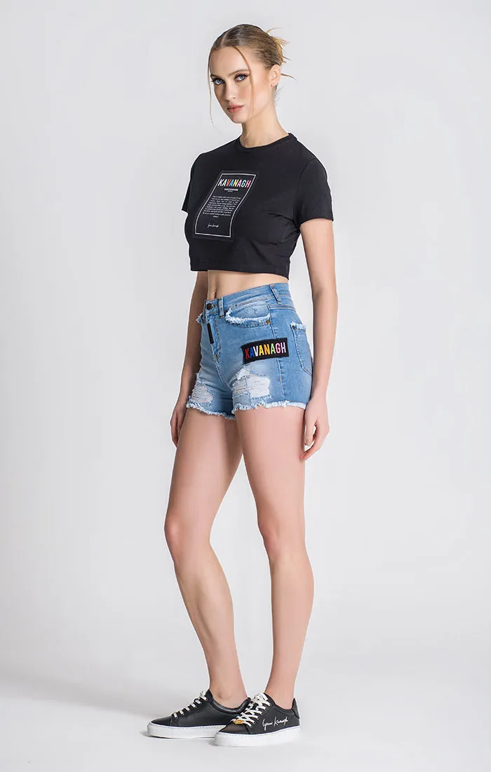 Black Chromatica Cropped Tee