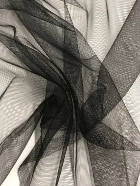Black Italian Nylon Tulle Fabric