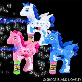 Blue Light And Sound Unicorn Bubble Blaster 7"