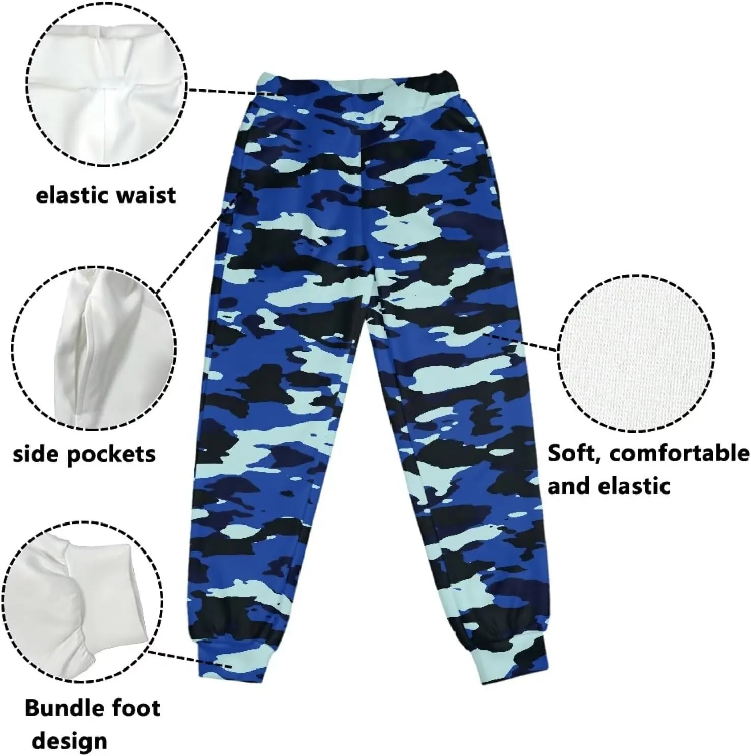 Boys' Pants Athletic Sweatpants Funny Jogger Pants Casual for Kids Youth Sports Pants for Boy 4-15Y with Pockets