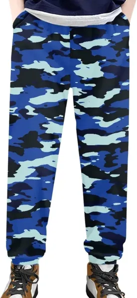 Boys' Pants Athletic Sweatpants Funny Jogger Pants Casual for Kids Youth Sports Pants for Boy 4-15Y with Pockets