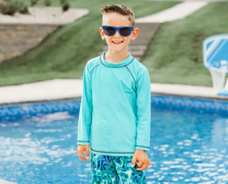 Boys UPF 50  Long Sleeve Rashguard | Yellow