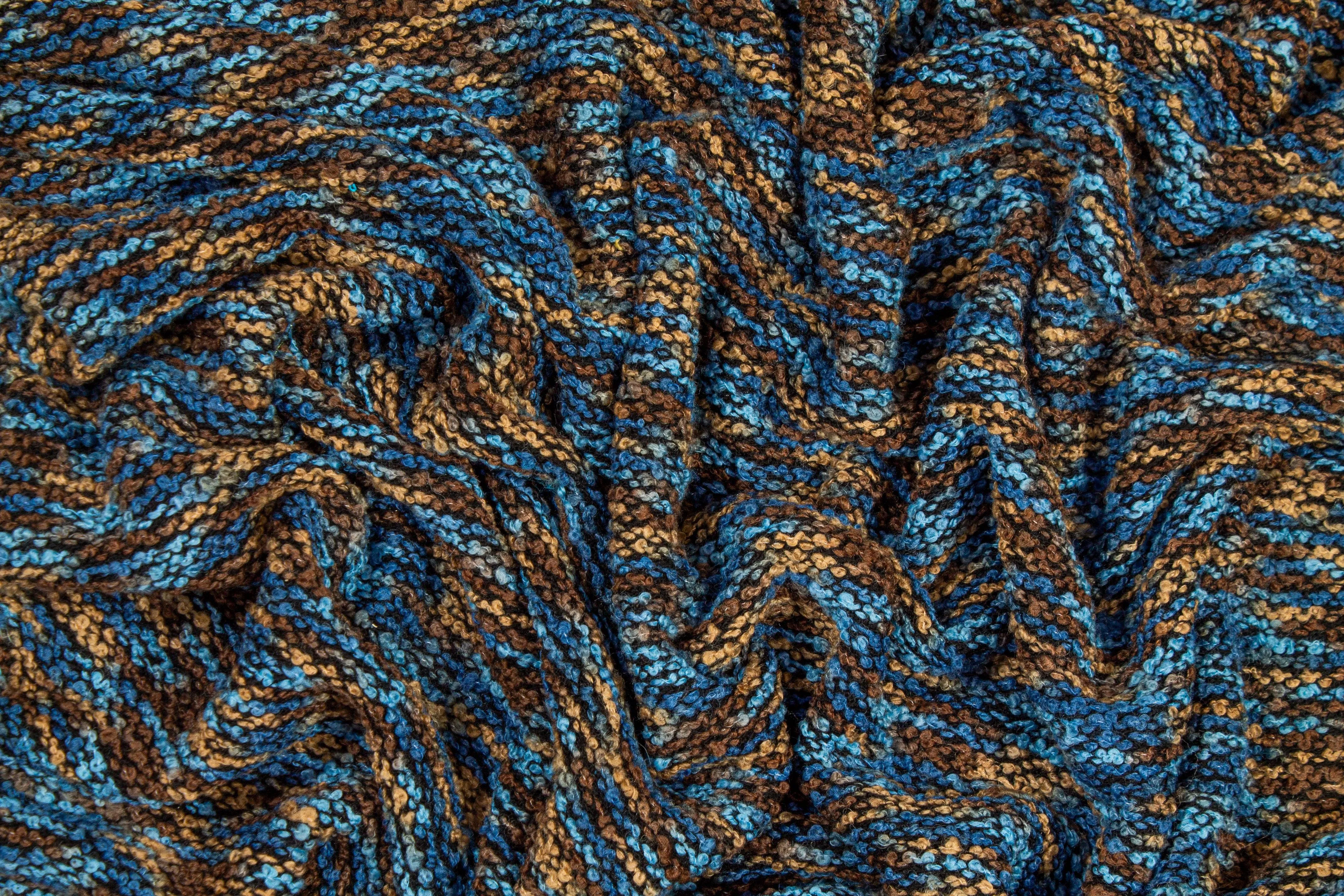 Brown and Blue Jersey Knit