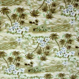 Calming Palm Tree Paradise Microfiber Boardshort Fabric