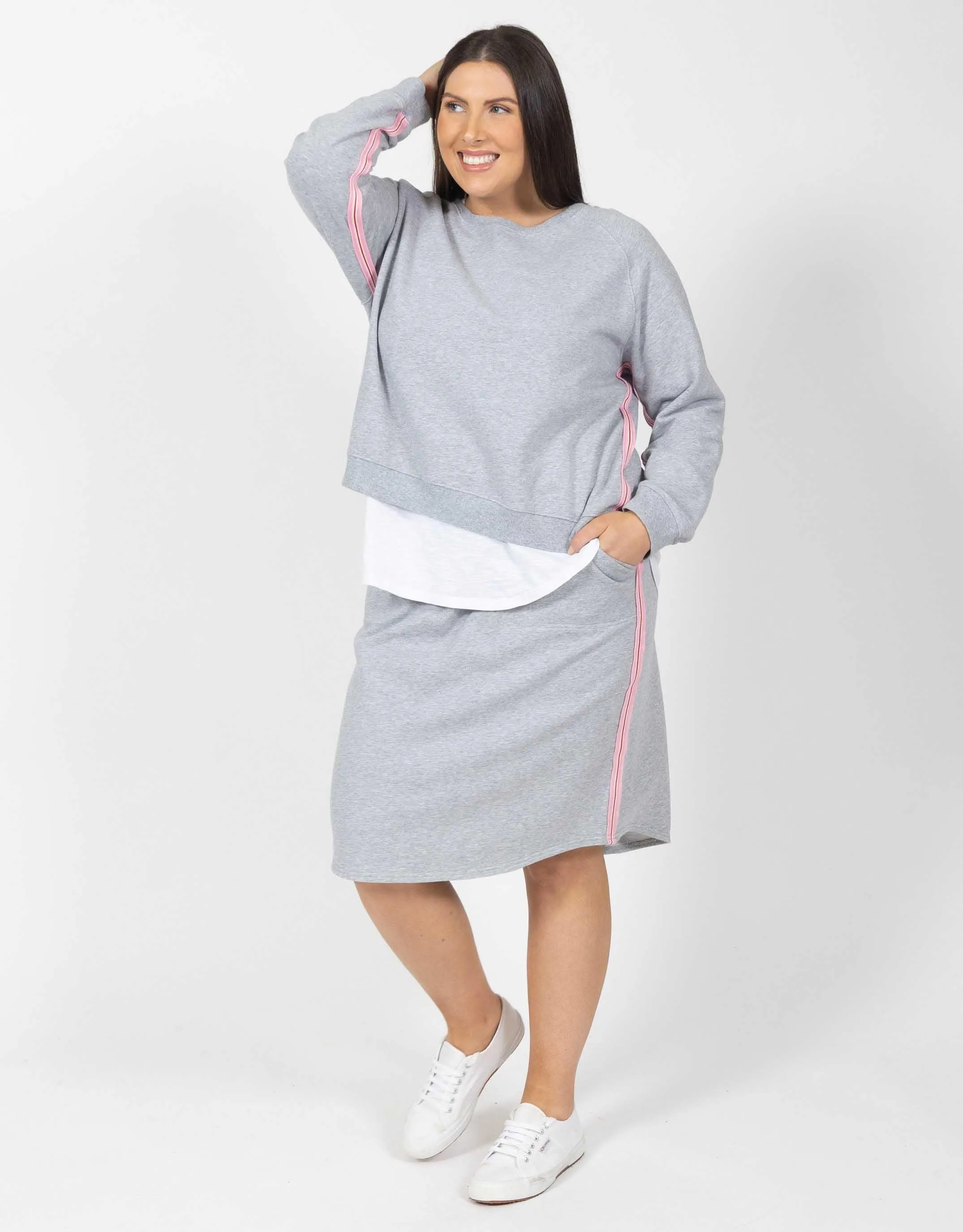 Central Park Skirt - Grey Marle