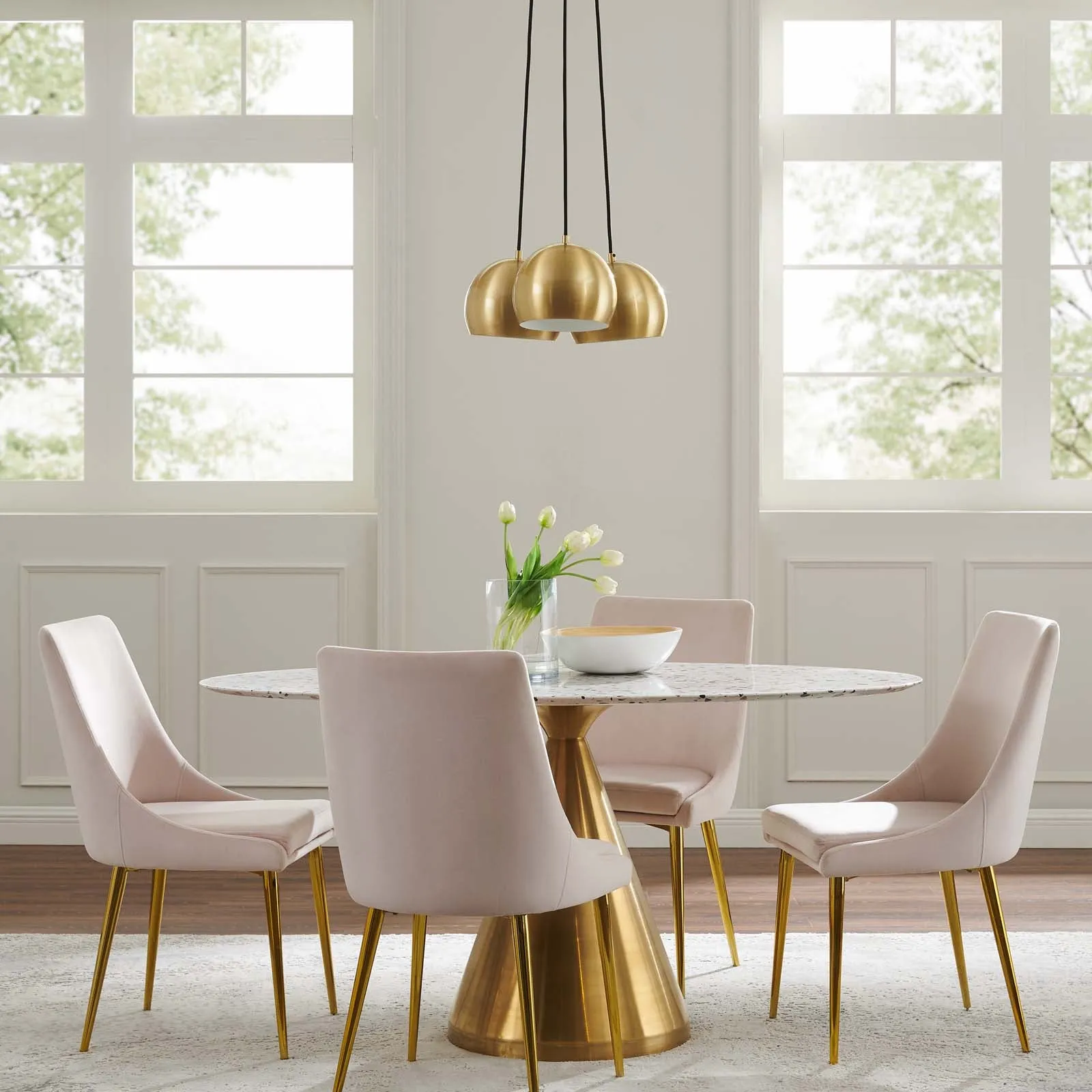 Chalice 3-Light Metal Pendant by Modway