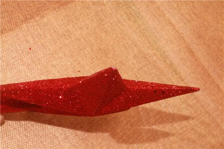 Christmas Tree Gold Powder Top Star Three-dimensional Ornaments