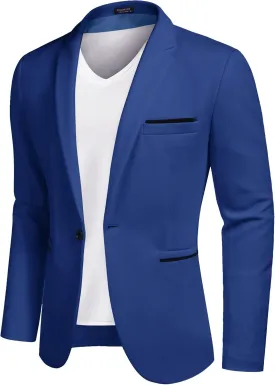 COOFANDY Men's Casual Blazer Jacket Slim Fit Sports Coat Business Suit Jackets One Button