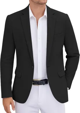 COOFANDY Men's Casual Blazer One Button Sports Coat Tweed Herringbone Suit Jackets
