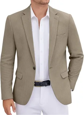 COOFANDY Men's Casual Blazer One Button Sports Coat Tweed Herringbone Suit Jackets