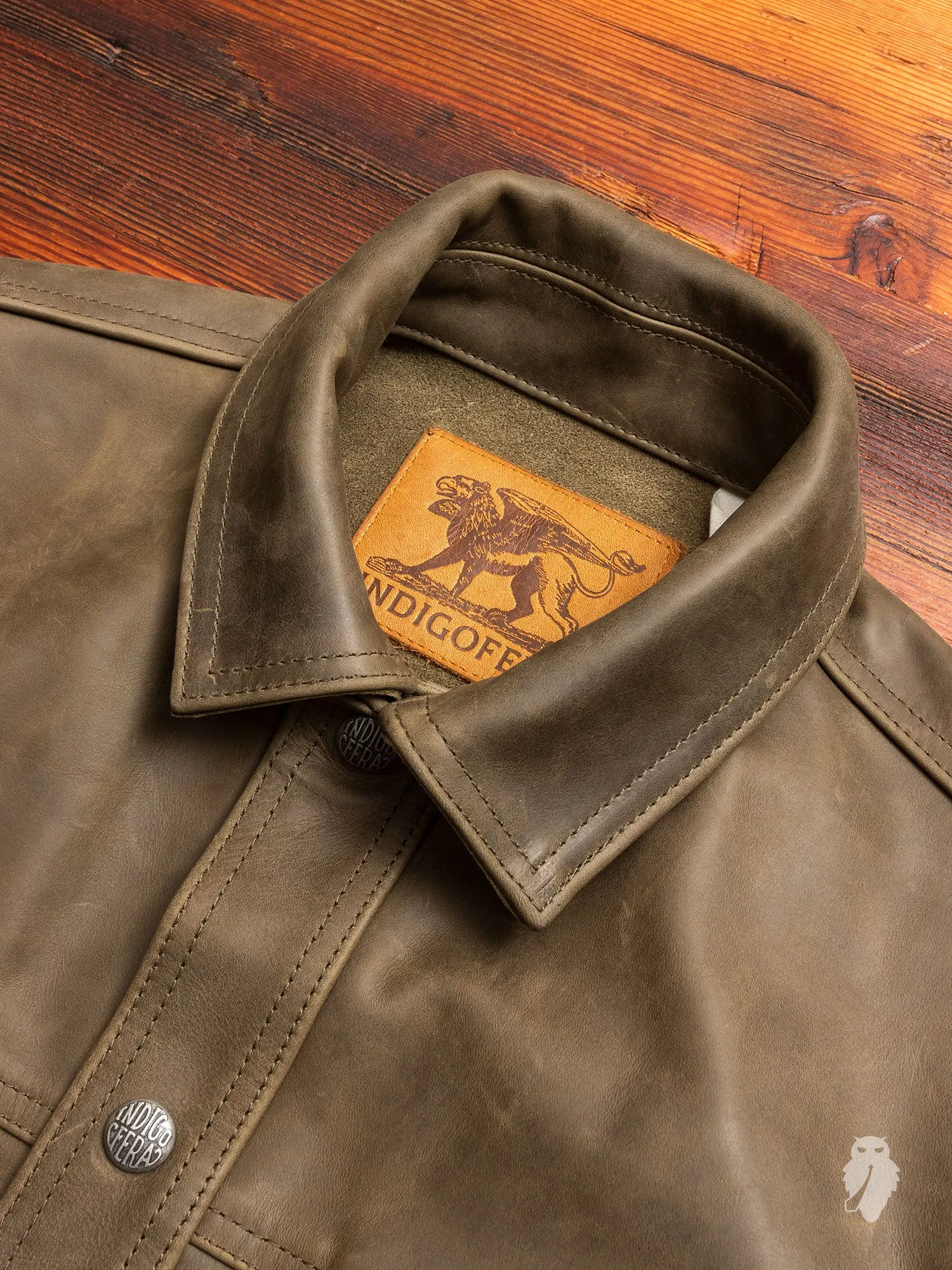 Copeland Leather Jacket in Green