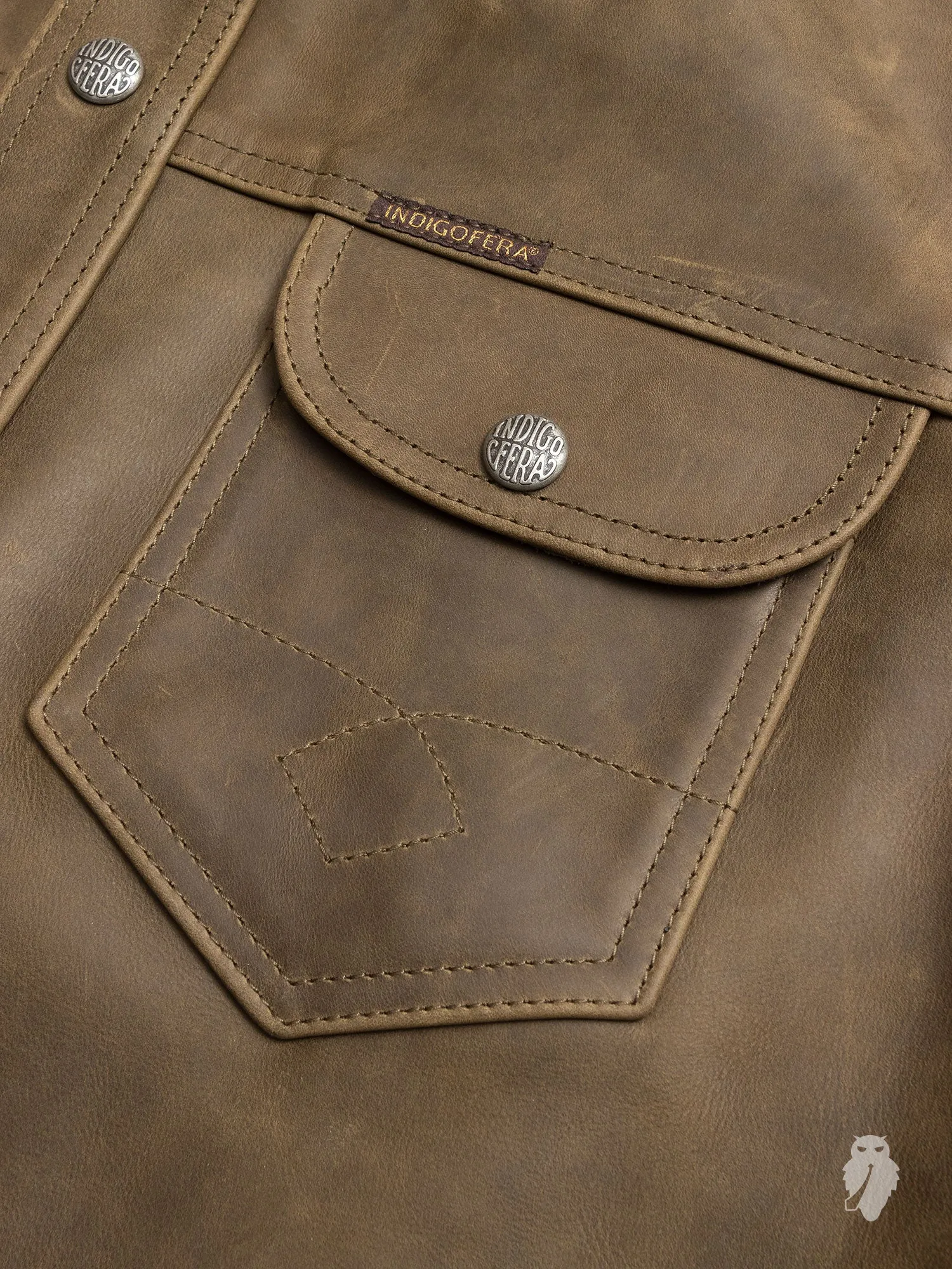 Copeland Leather Jacket in Green