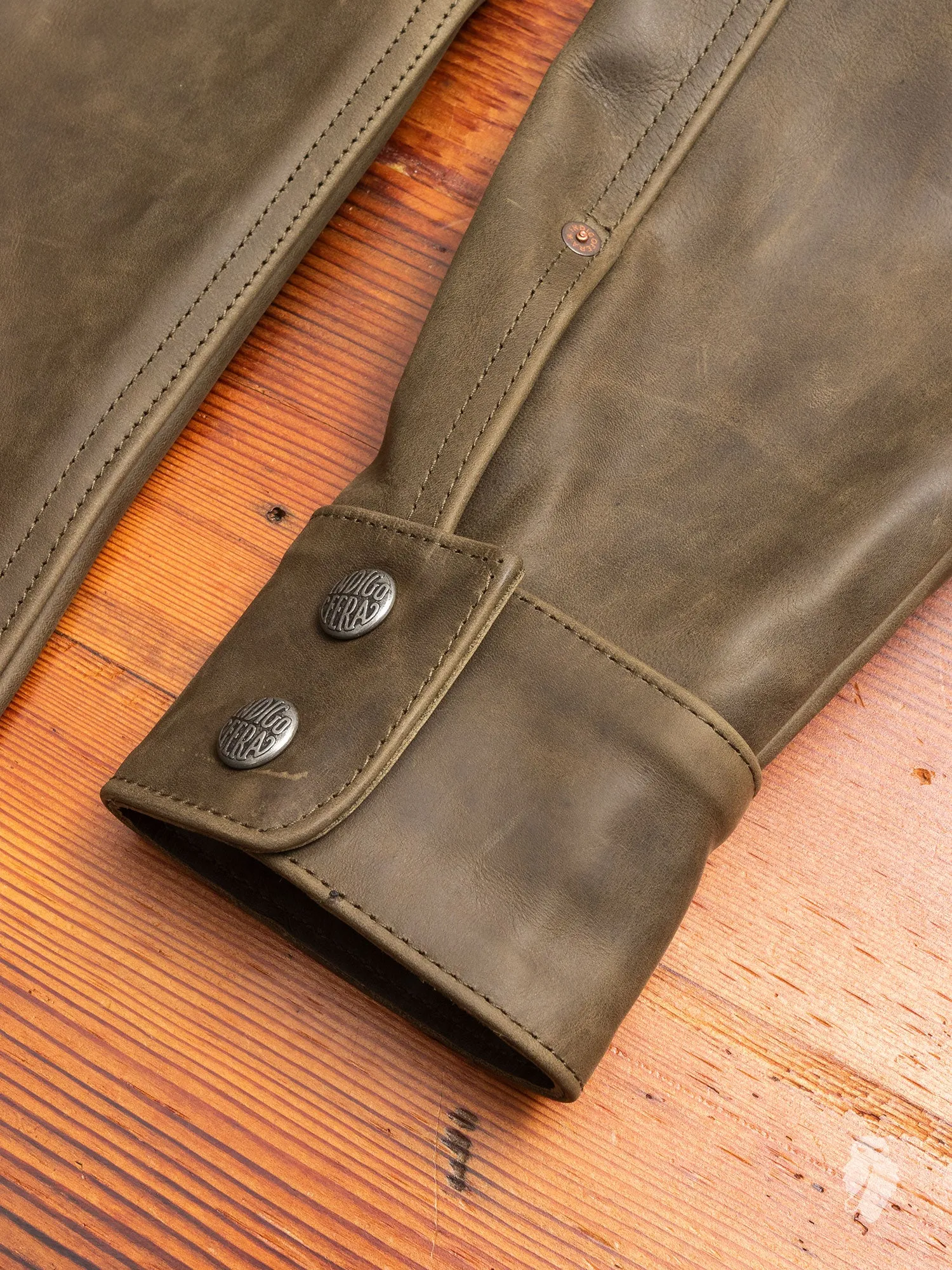 Copeland Leather Jacket in Green