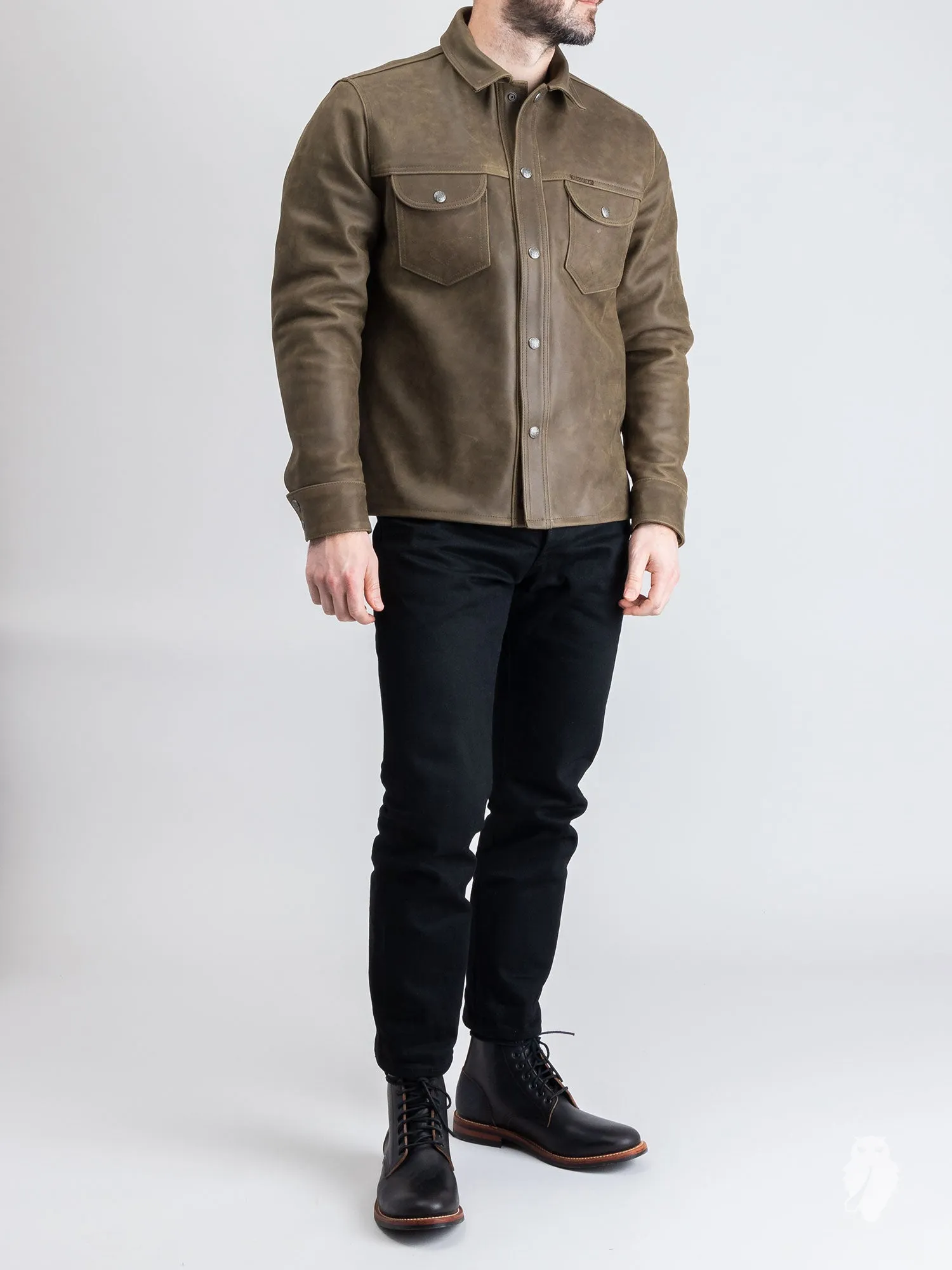 Copeland Leather Jacket in Green