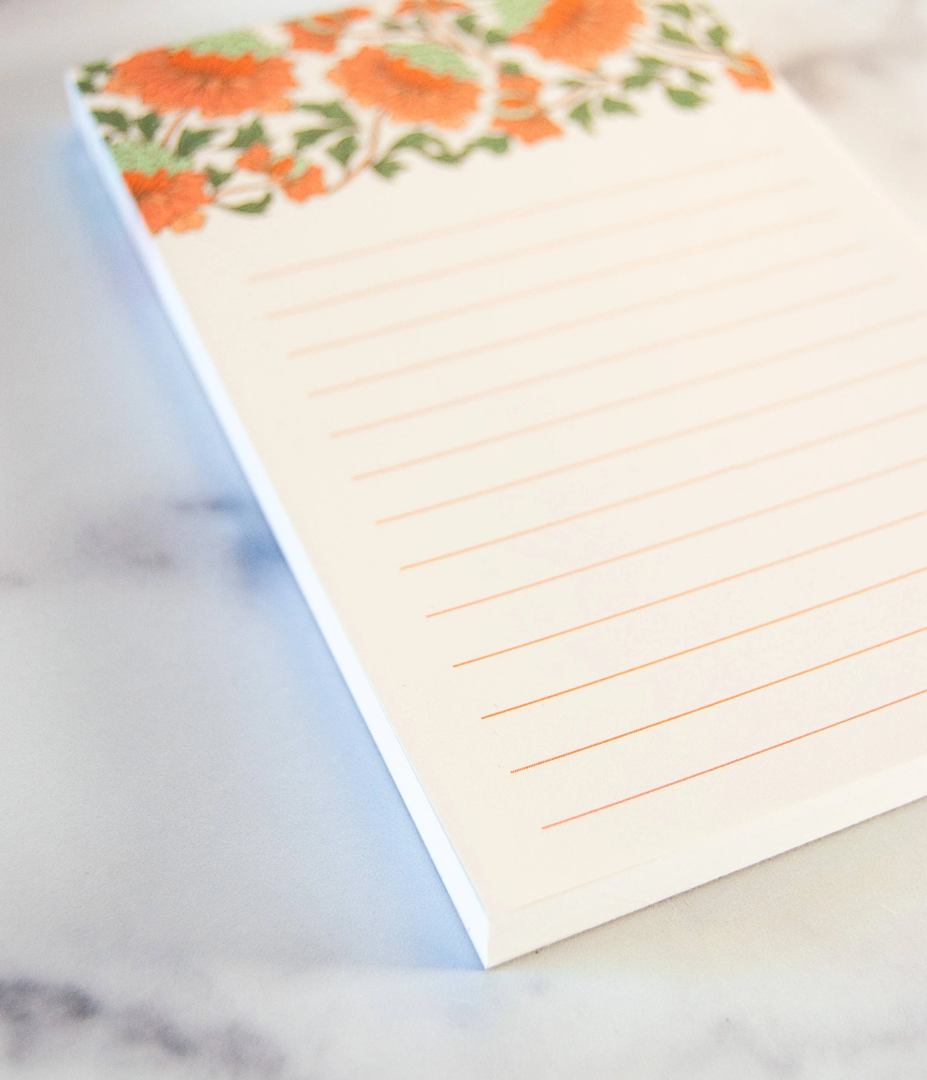 Coral Floral Notepad by Little Things Studio