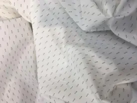 Cotton Shirting Print - Off White / Black