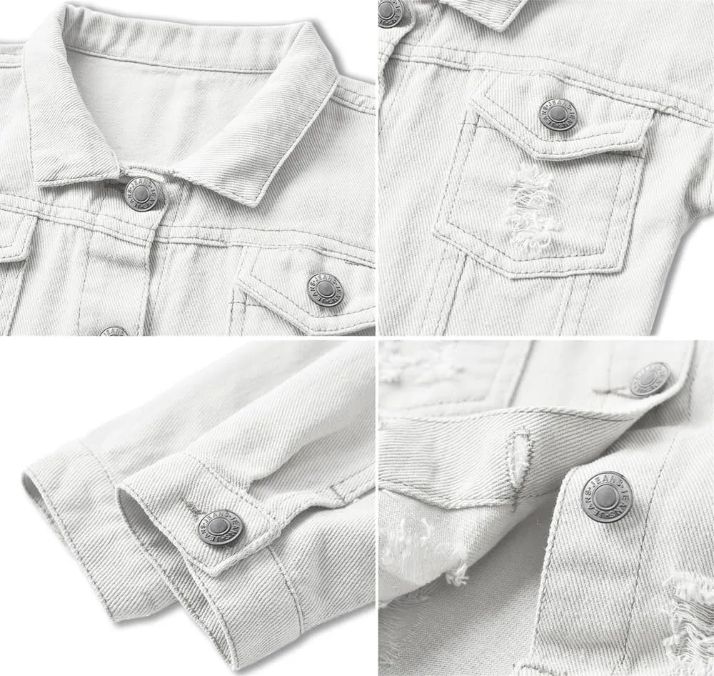 Cromoncent 2 Pieces Kids Classic Denim Jacket for Boys Girls