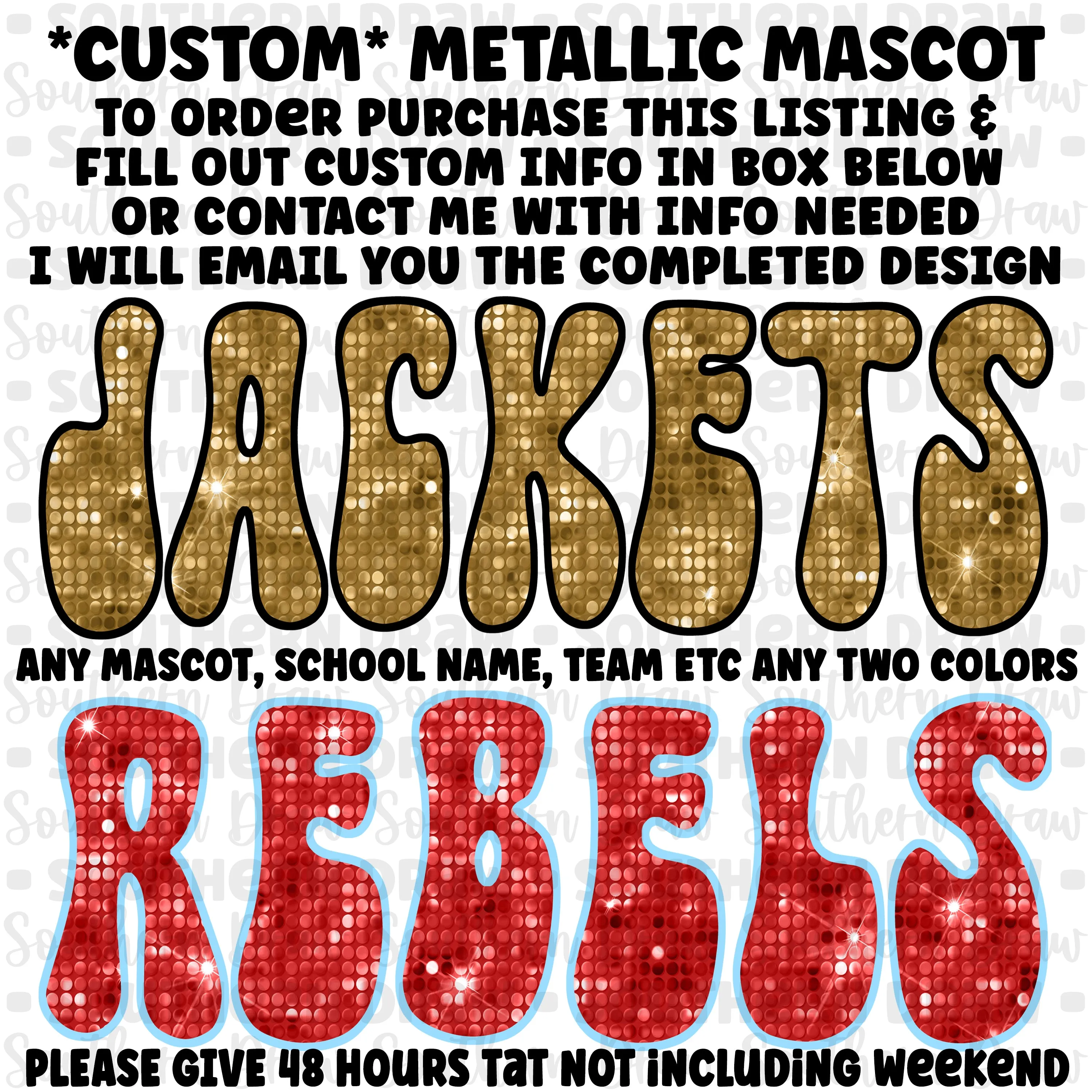 *CUSTOM* Metallic Mascot