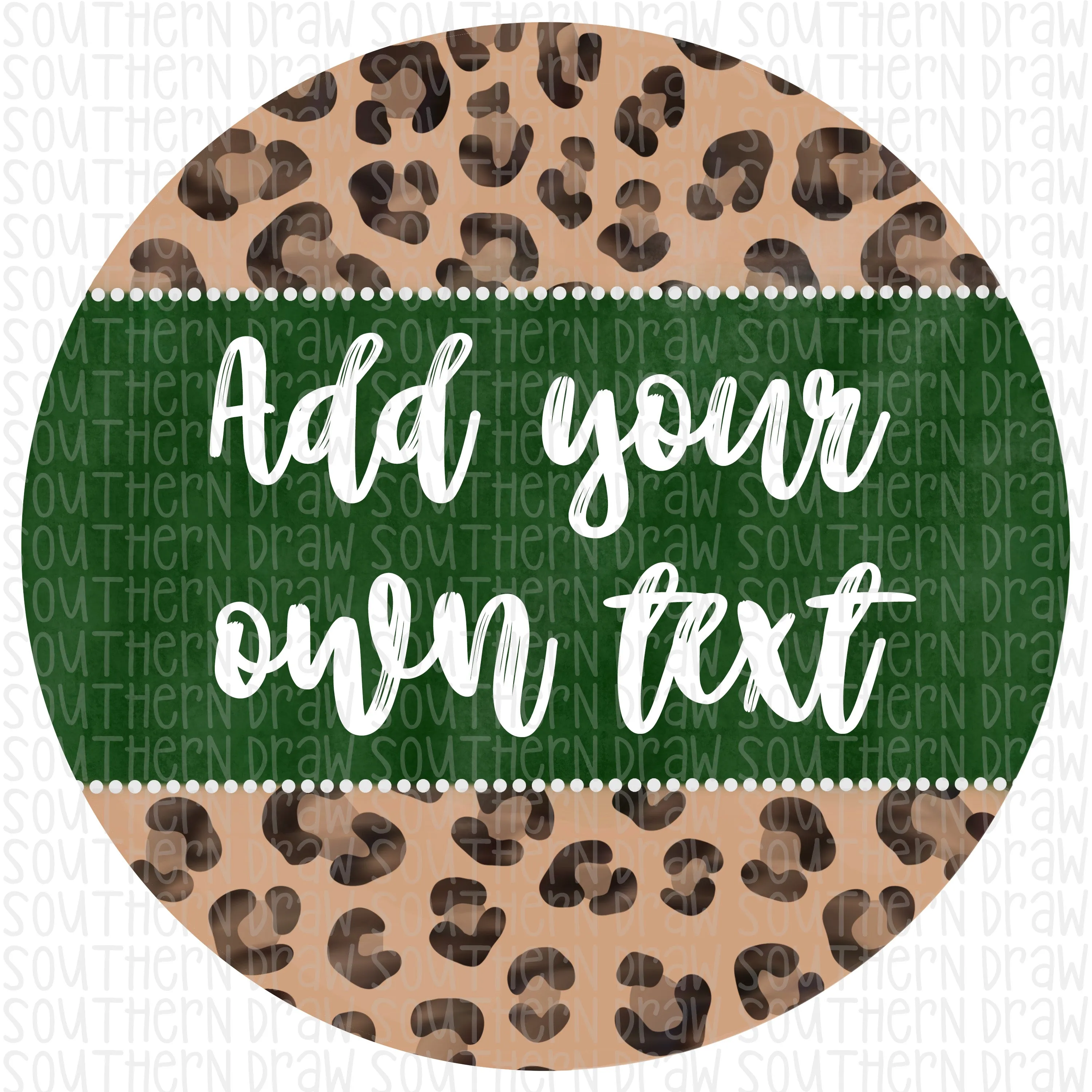 Dark Green Leopard Circle