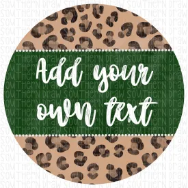 Dark Green Leopard Circle