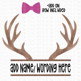 Deer Antler Name Plate